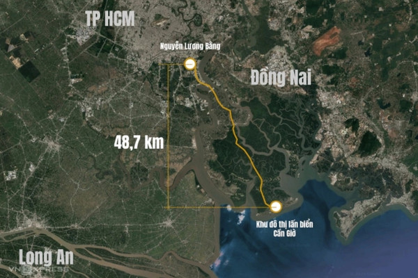 Hướng tuyến metro nối trung tâm TP HCM xuống Cần Giờ được quy hoạch