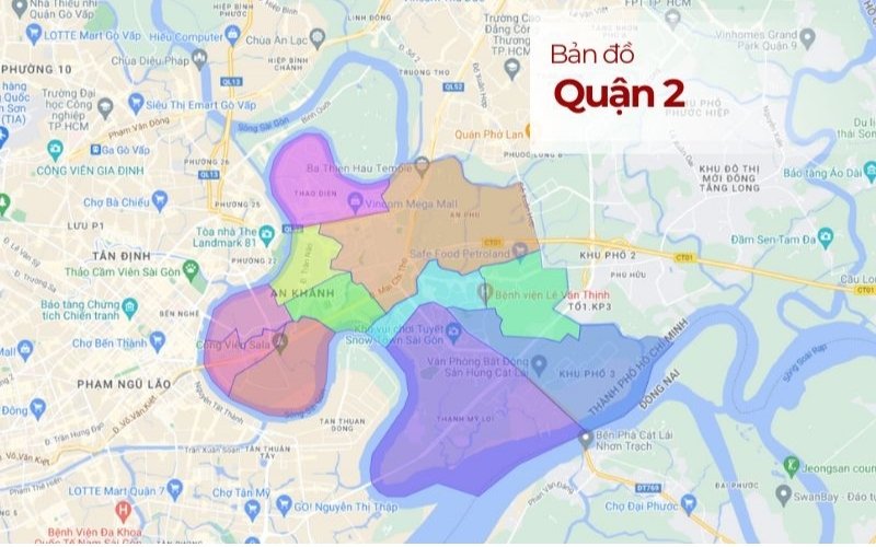 Vị trí địa lý quận 2