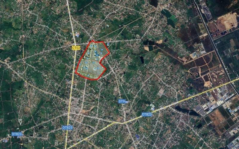 Vinhomes Green City Khu đô thị Mới Hậu Nghĩa – Đức Hòa- Long An 2 Vị trí trên google map dự án Vinhomes Long An Hậu Nghĩa