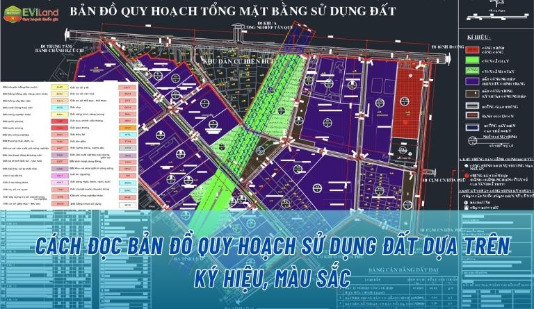 Cách đọc bản đồ quy hoạch sử dụng đất dựa trên kí hiệu màu sắc