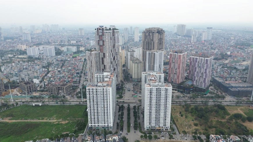 Đô thị phía Tây Hà Nội nhìn từ trên cao. Ảnh: Dũng Minh