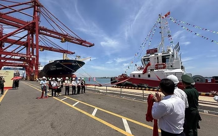 Một góc cảng biển Chu Lai, Quảng Nam